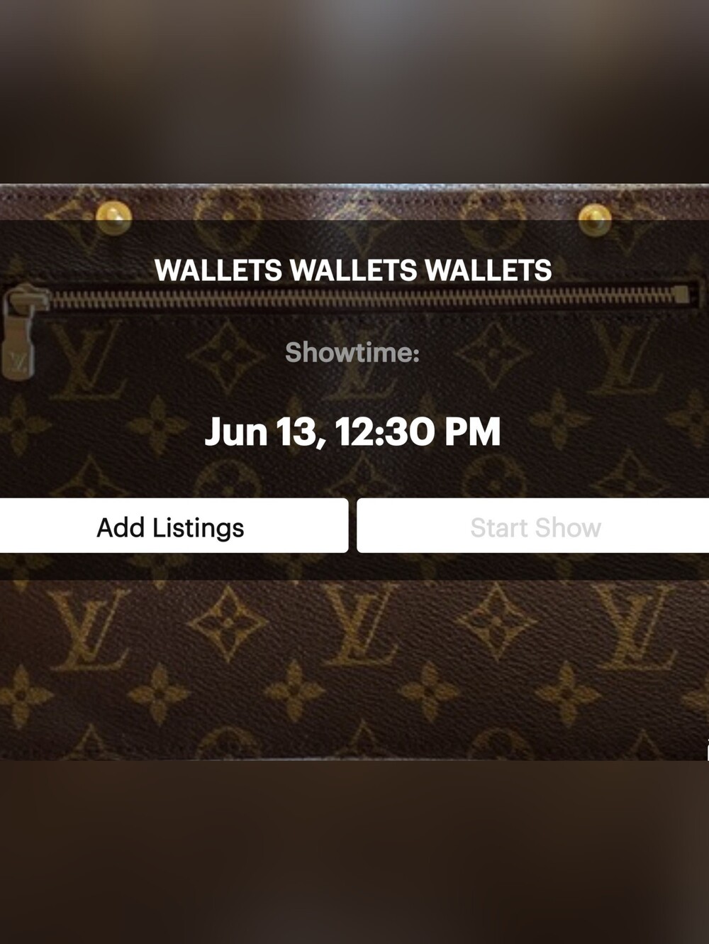 WALLETS WALLETS WALLETS LUX & DESIGNER WALLET SHOW THIS SATURDAY 12:30PM MST